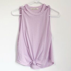 We The Free Lavender Knotted Tank Top
